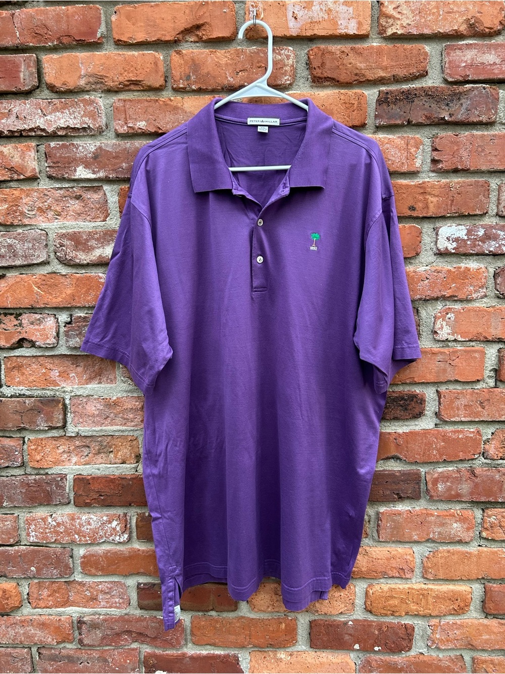 Peter Millar Purple Men's Polo Shirt XXL 100% Cotton